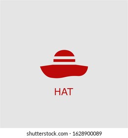 Professional vector hat icon. Hat symbol that can be used for any platform and purpose. High quality hat illustration.