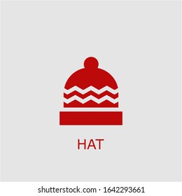 Professional vector hat icon. Hat symbol that can be used for any platform and purpose. High quality hat illustration.