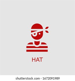 Professional vector hat icon. Hat symbol that can be used for any platform and purpose. High quality hat illustration.