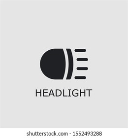 Professional vector headlight icon. Headlight symbol that can be used for any platform and purpose. High quality headlight illustration.