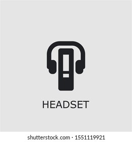 Professional vector headset icon. Headset symbol that can be used for any platform and purpose. High quality headset illustration.