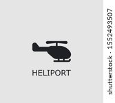 Professional vector heliport icon. Heliport symbol that can be used for any platform and purpose. High quality heliport illustration.