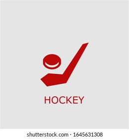 Professional vector hockey icon. Hockey symbol that can be used for any platform and purpose. High quality hockey illustration.