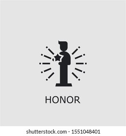 Professional vector honor icon. Honor symbol that can be used for any platform and purpose. High quality honor illustration.