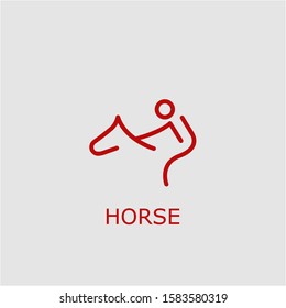 Professional vector horse icon. Horse symbol that can be used for any platform and purpose. High quality horse illustration.