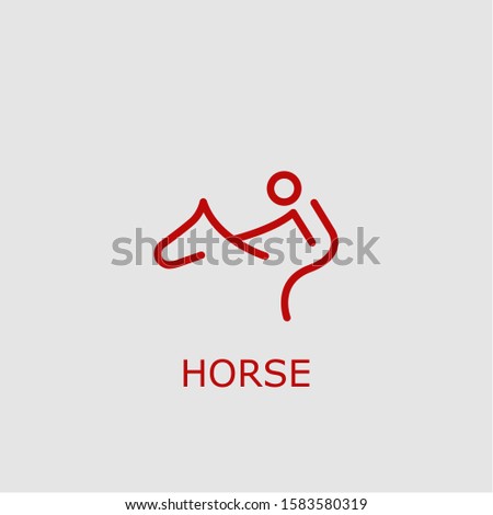Professional vector horse icon. Horse symbol that can be used for any platform and purpose. High quality horse illustration.