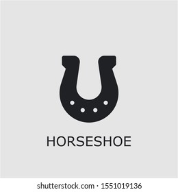 Professional vector horseshoe icon. Horseshoe symbol that can be used for any platform and purpose. High quality horseshoe illustration.