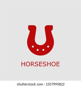 Professional vector horseshoe icon. Horseshoe symbol that can be used for any platform and purpose. High quality horseshoe illustration.