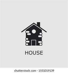 Professional vector house icon. House symbol that can be used for any platform and purpose. High quality house illustration.