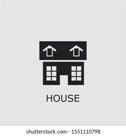 Professional vector house icon. House symbol that can be used for any platform and purpose. High quality house illustration.