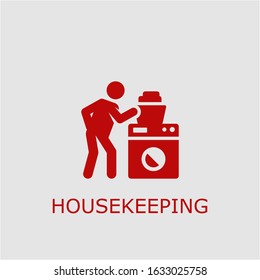 Professional vector housekeeping icon. Housekeeping symbol that can be used for any platform and purpose. High quality housekeeping illustration.