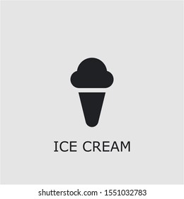 Professional vector ice cream icon. Ice cream symbol that can be used for any platform and purpose. High quality ice cream illustration.