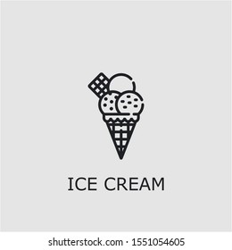 Professional vector ice cream icon. Ice cream symbol that can be used for any platform and purpose. High quality ice cream illustration.