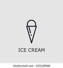 Professional vector ice cream icon. Ice cream symbol that can be used for any platform and purpose. High quality ice cream illustration.