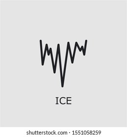 Professional vector ice icon. Ice symbol that can be used for any platform and purpose. High quality ice illustration.