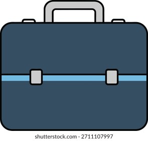 Un ícono de Vector profesional que representa un maletín clásico, simbolizando negocios, trabajo corporativo, administración, finanzas y carrera. Ideal para temas relacionados con servicios legales, profesionales y roles ejecutivos.