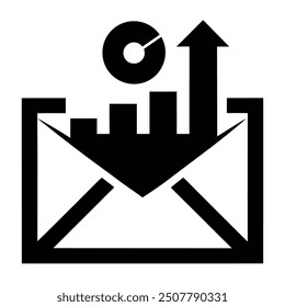 Professional vector icon design representing an email marketing campaign, perfect for digital marketing, branding, and promotional projects. Ideal for online business and communication strategies