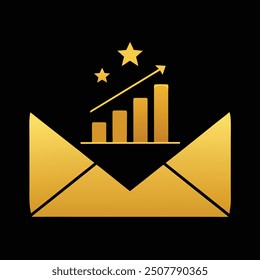 Professional vector icon design representing an email marketing campaign, perfect for digital marketing, branding, and promotional projects. Ideal for online business and communication strategies
