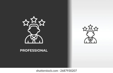 Vector De Profesional, Icono O Logotipo Ilustración De Símbolo Aislado