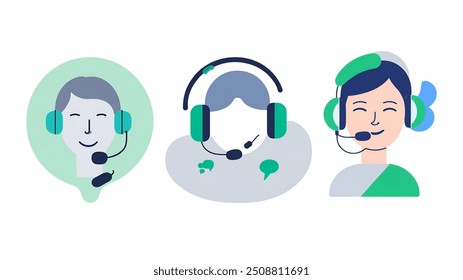 A professional vector icon representing customer service, ideal for support, help desks, and service-oriented projects. Perfect for use in apps, websites, and branding related to customer support 3