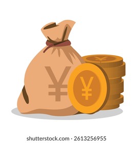 Professional Vector Icon Set for Yen Currency, Finance Management, Banking Operations, Digital Transactions, Japanese Economy, and Business