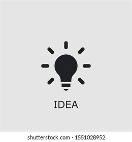 Professional vector idea icon. Idea symbol that can be used for any platform and purpose. High quality idea illustration.