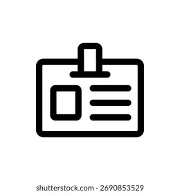 Ilustração vetorial profissional de uma placa de identificação, ideal para gráficos de segurança, de negócios e de identificação