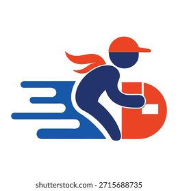 Ilustración vectorial de Profesional que representa el concepto de servicio de mensajería y entrega, que muestra el envío rápido, las operaciones logísticas, el transporte de paquetes y las soluciones de distribución modernas para uso comercial.