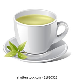 ilustración vectorial profesional de taza de té