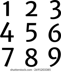 Profesional Vector Imagen del número, perfecto para el diseño moderno, infografía y fines tipográficos