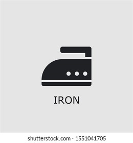 Professional vector iron icon. Iron symbol that can be used for any platform and purpose. High quality iron illustration.