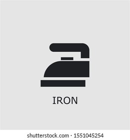 Professional vector iron icon. Iron symbol that can be used for any platform and purpose. High quality iron illustration.