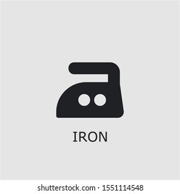 Professional vector iron icon. Iron symbol that can be used for any platform and purpose. High quality iron illustration.