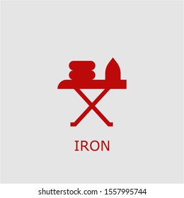 Professional vector iron icon. Iron symbol that can be used for any platform and purpose. High quality iron illustration.
