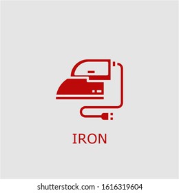 Professional vector iron icon. Iron symbol that can be used for any platform and purpose. High quality iron illustration.