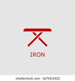 Professional vector iron icon. Iron symbol that can be used for any platform and purpose. High quality iron illustration.