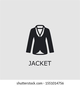 Professional vector jacket icon. Jacket symbol that can be used for any platform and purpose. High quality jacket illustration.