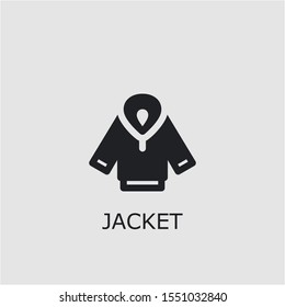 Professional vector jacket icon. Jacket symbol that can be used for any platform and purpose. High quality jacket illustration.
