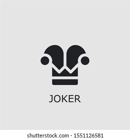 Professional vector joker icon. Joker symbol that can be used for any platform and purpose. High quality joker illustration.