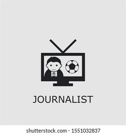 Professional vector journalist icon. Journalist symbol that can be used for any platform and purpose. High quality journalist illustration.