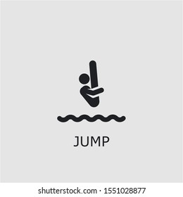 Professional vector jump icon. Jump symbol that can be used for any platform and purpose. High quality jump illustration.