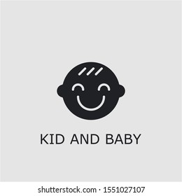 Professional vector kid and baby icon. Kid and baby symbol that can be used for any platform and purpose. High quality kid and baby illustration.