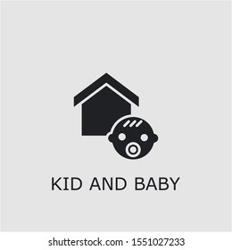 Professional vector kid and baby icon. Kid and baby symbol that can be used for any platform and purpose. High quality kid and baby illustration.