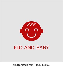Professional vector kid and baby icon. Kid and baby symbol that can be used for any platform and purpose. High quality kid and baby illustration.