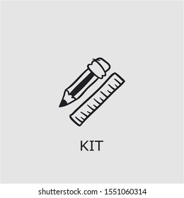 Professional vector kit icon. Kit symbol that can be used for any platform and purpose. High quality kit illustration.