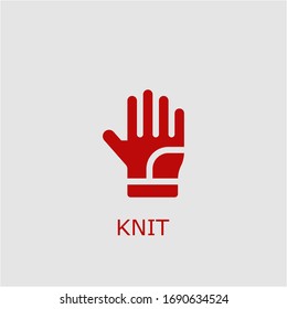 Professional vector knit icon. Knit symbol that can be used for any platform and purpose. High quality knit illustration.