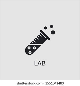 Professional vector lab icon. Lab symbol that can be used for any platform and purpose. High quality lab illustration.