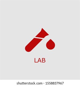 Professional vector lab icon. Lab symbol that can be used for any platform and purpose. High quality lab illustration.