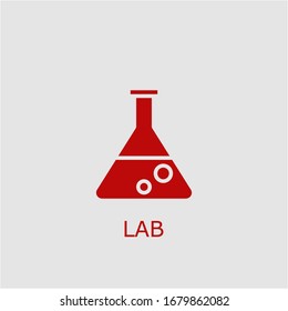 Professional vector lab icon. Lab symbol that can be used for any platform and purpose. High quality lab illustration.