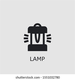 Professional vector lamp icon. Lamp symbol that can be used for any platform and purpose. High quality lamp illustration.